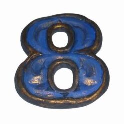 Cifra 8 din ceramica, lucrata manual - elementul Apa