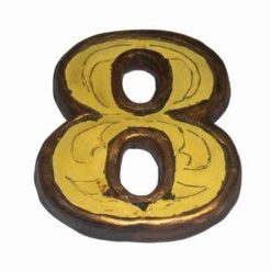 Cifra 8 din ceramica, lucrata manual - elementul Pamant