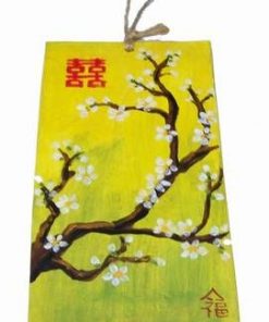Tablou Feng Shui din ceramica cu flori de prun