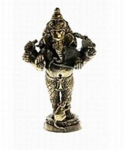 Ganesha cu 6 brate - ministatuie din alama