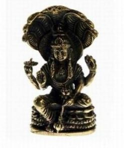 Zeul Shiva cu Sarpele Cosmic -mini-statuie din alama