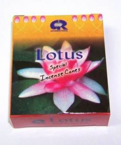 Set de 10 conuri parfumate Lotus cu suport