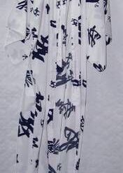 Halat Feng Shui, din bumbac, alb