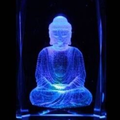 Statuia lui Buddha 3D in bloc de cristal
