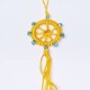 Canaf Feng Shui cu Roata Norocului - Dharma Wheel - galben