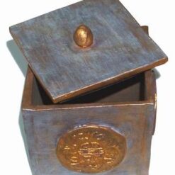 Cubul / Vasul bogatiei din ceramica, cu capac - Metal