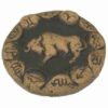 Minitablou din ceramica, lucrat manual - Bivolul Norocos