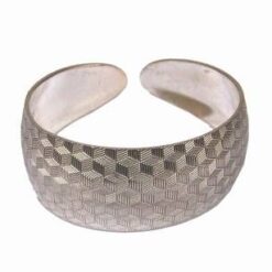 Bratara Feng Shui cu romburi, din alpaca argintata