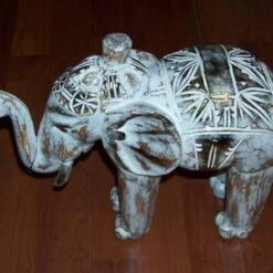 Elefantul Sanatatii din lemn - vintage - XL