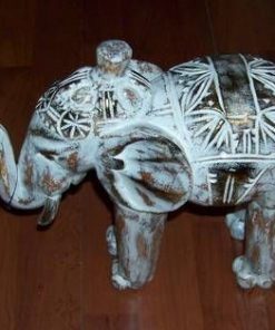 Elefantul Sanatatii din lemn - vintage - XL