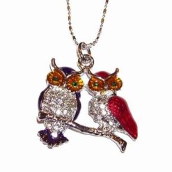 Bufnitele protectiei cuplului - placat - pandantiv pe lant