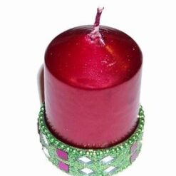 Lumanare visinie in suport din metal