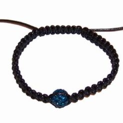 Bratara Shamballa pe siret negru impletit - Sanatate
