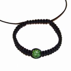 Bratara Shamballa pe siret negru impletit - Bani