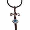 Pandantiv din metal de calitate cu spada si Ochiul lui Horus