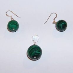 Set din argint 925 cu cristale de malachit