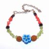 Bratara cu Rudraksha, olivina si coral - pentru copii