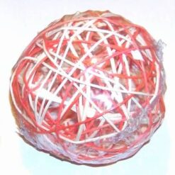 Decor Feng Shui din lemn de ratan - portocaliu-alb