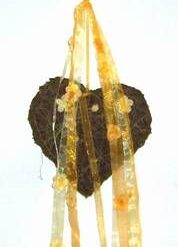 Decor Feng Shui - inima din lemn, lucrata manual