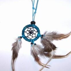 Pandantiv cu prinzator de vise albastru si sfere negre