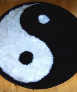 Covor rotund cu simbolul Yin-Yang