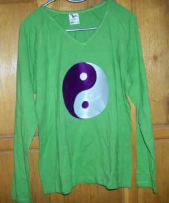 Tricou Yin-Yang verde - L - XL