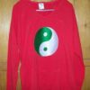 Tricou Yin-Yang rosu - L - XL