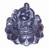 Buddha cu sacul abundentei pe floare de Lotus