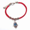 Bratara rosie cu Palma lui Fatima si Ochiul lui Horus