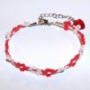 Bratara rosu cu alb