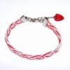Bratara rosu cu alb