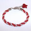 Bratara rosu cu alb