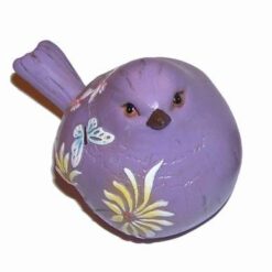 Pasarea Fericirii din ceramica - mov