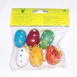 Set de 6 oua, pline, cu snur