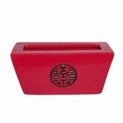 Vas din ceramica, de culoare rosie