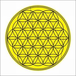 Magnet Feng Shui cu Floarea Vietii - galbena