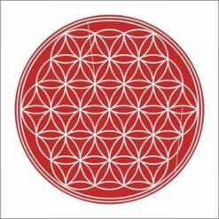 Magnet Feng Shui cu Floarea Vietii - rosie