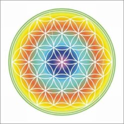 Magnet Feng Shui cu Floarea Vietii - curcubeu