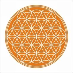 Magnet Feng Shui cu Floarea Vietii - portocaliu