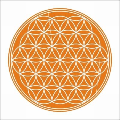 Magnet Feng Shui cu Floarea Vietii - portocaliu Magnet Feng Shui cu Floarea Vietii - portocaliu