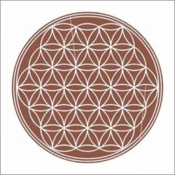 Magnet Feng Shui cu Floarea Vietii - maro