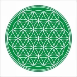 Magnet Feng Shui cu Floarea Vietii - verde