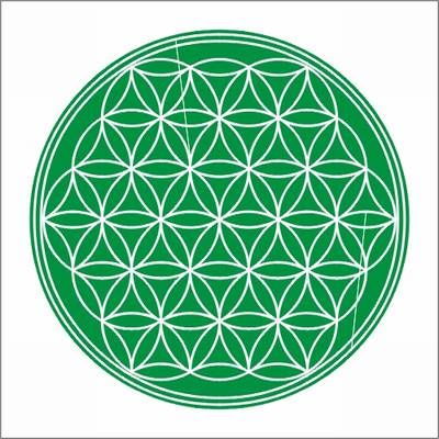 Magnet Feng Shui cu Floarea Vietii - verde Magnet Feng Shui cu Floarea Vietii - verde