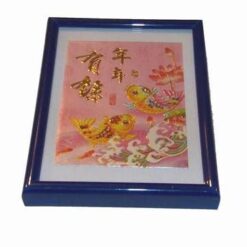 Tablou Feng Shui cu pereche de crapi si flori de Lotus