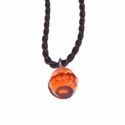 Pandantiv cu piatra dorintei maro, multifatetata