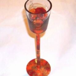 Vaza Feng Shui maro cu model auriu abstract