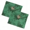 Plic Feng Shui cu Nodul Mistic, din matase - verde