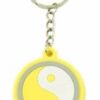 Breloc Feng Shui cu Yin-Yang din silicon - galben