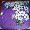 Tablou Feng Shui cu flori de cires - mov - XXL