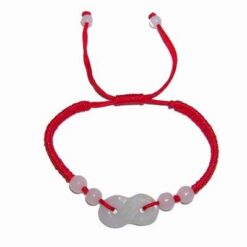 Bratara reglabila cu cifra 8 din jad si cristale de cuart